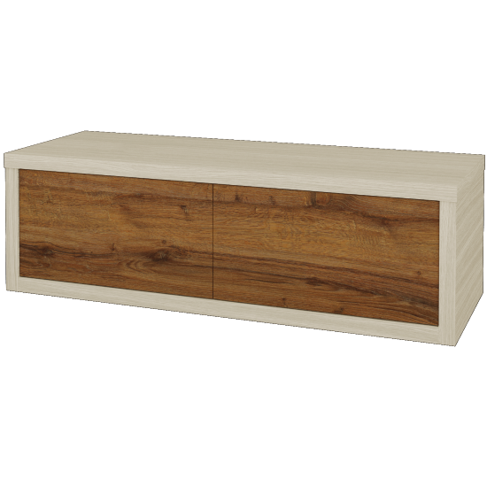 Waschtischunterschrank MOVE SZZ2 120 (ohne Waschtisch)  - D04 Eiche - D27 Cognac - Links