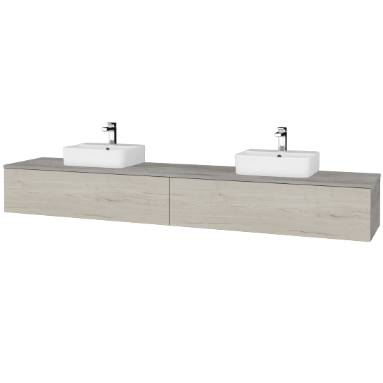 Waschtischunterschrank JOCKAM SZZ12 240 (Waschtisch Joy 3)  - D01 Beton - D28 Alberta - Nein