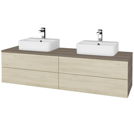 Waschtischunterschrank JOCKAM SZZ4 160 (Waschtisch Joy 3)  - D03 Cafe - D24 Ohio - Nein