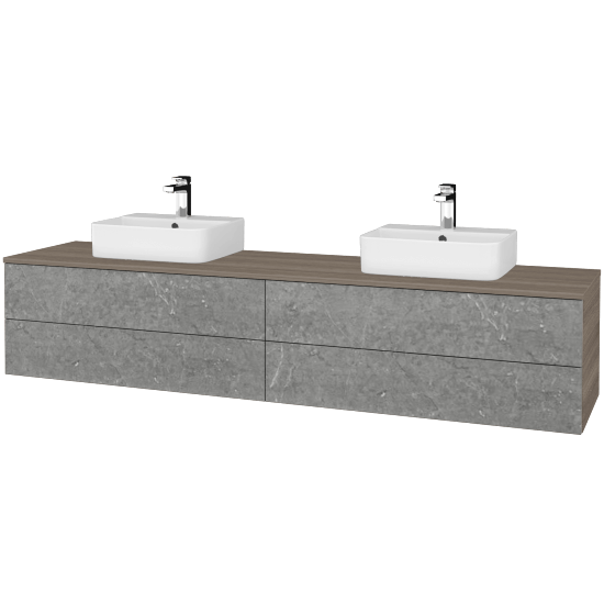 Waschtischunterschrank JOCKAM SZZ4 200 (Waschtisch Joy 3)  - D03 Cafe - D20 Galaxy - Nein