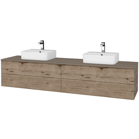 Waschtischunterschrank JOCKAM SZZ4 200 (Waschtisch Joy 3)  - D03 Cafe - D23 Herkules - Nein