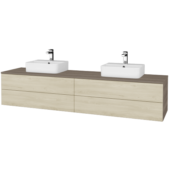 Waschtischunterschrank JOCKAM SZZ4 200 (Waschtisch Joy 3)  - D03 Cafe - D24 Ohio - Nein