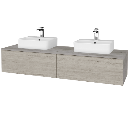 Waschtischunterschrank JOCKAM SZZ12 160 (Waschtisch Joy 3)  - D01 Beton - D05 Oregon - Nein