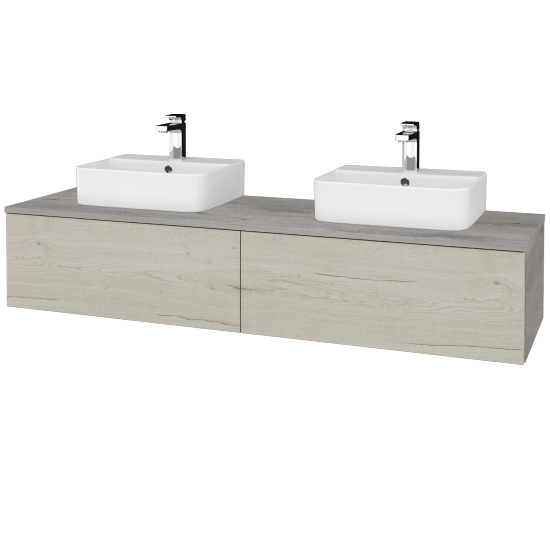 Waschtischunterschrank JOCKAM SZZ12 160 (Waschtisch Joy 3)  - D01 Beton - D28 Alberta - Nein