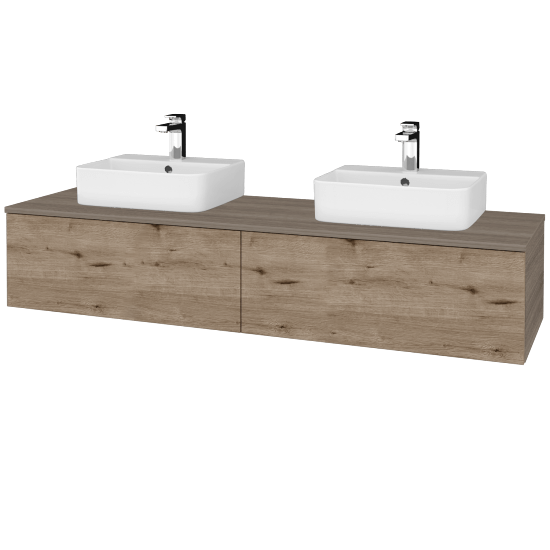 Waschtischunterschrank JOCKAM SZZ12 160 (Waschtisch Joy 3)  - D03 Cafe - D23 Herkules - Nein