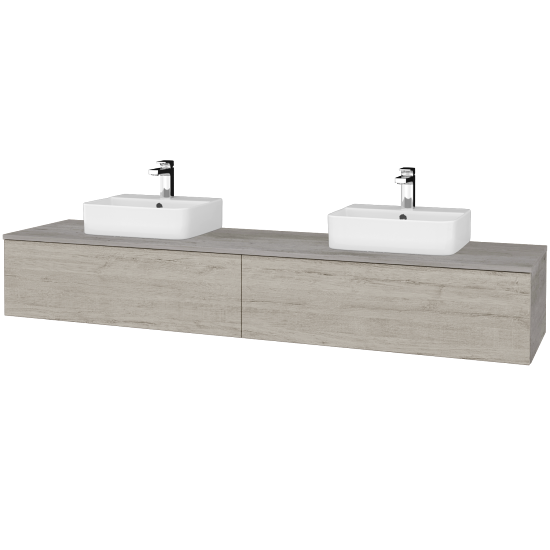 Waschtischunterschrank JOCKAM SZZ12 200 (Waschtisch Joy 3)  - D01 Beton - D05 Oregon - Nein