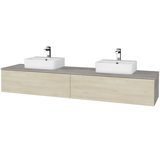 Waschtischunterschrank JOCKAM SZZ12 200 (Waschtisch Joy 3)  - D01 Beton - D24 Ohio - Nein