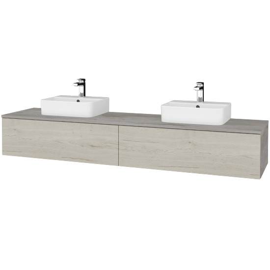 Waschtischunterschrank JOCKAM SZZ12 200 (Waschtisch Joy 3)  - D01 Beton - D28 Alberta - Nein