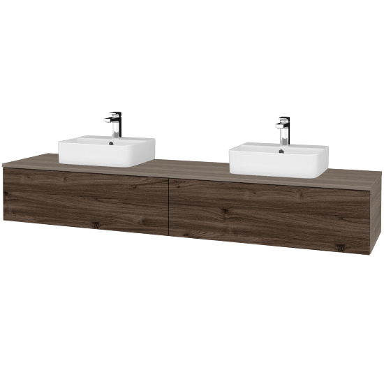 Waschtischunterschrank JOCKAM SZZ12 200 (Waschtisch Joy 3)  - D03 Cafe - D25 Teak - Nein