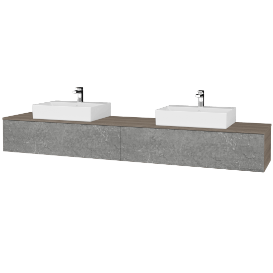 Waschtischunterschrank JOCKAM SZZ12 240 (Waschtisch Kube)  - D03 Cafe - D20 Galaxy - Nein