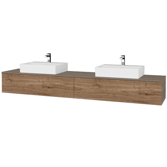 Waschtischunterschrank JOCKAM SZZ12 240 (Waschtisch Kube)  - D03 Cafe - D21 Tobacco - Nein