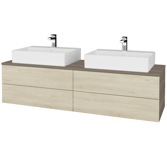 Waschtischunterschrank JOCKAM SZZ4 160 (Waschtisch Kube)  - D03 Cafe - D24 Ohio - Nein