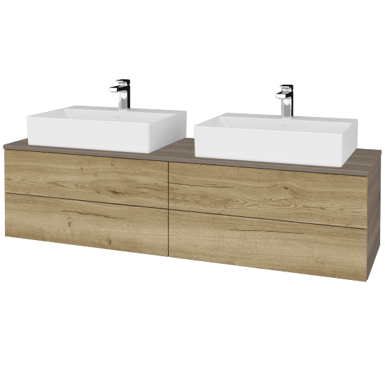 Waschtischunterschrank JOCKAM SZZ4 160 (Waschtisch Kube)  - D03 Cafe - D26 Ontario - Nein