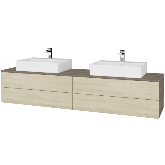 Waschtischunterschrank JOCKAM SZZ4 200 (Waschtisch Kube)  - D03 Cafe - D24 Ohio - Nein