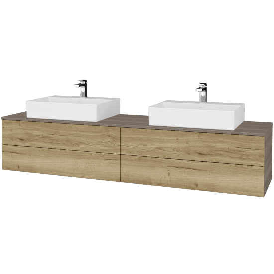 Waschtischunterschrank JOCKAM SZZ4 200 (Waschtisch Kube)  - D03 Cafe - D26 Ontario - Nein