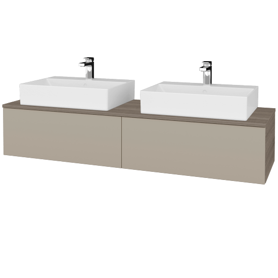 Waschtischunterschrank JOCKAM SZZ12 160 (Waschtisch Kube)  - D03 Cafe - M05 Beige Lack Matt - Nein