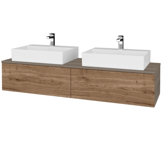 Waschtischunterschrank JOCKAM SZZ12 160 (Waschtisch Kube)  - D03 Cafe - D21 Tobacco - Nein