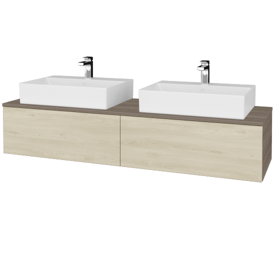 Waschtischunterschrank JOCKAM SZZ12 160 (Waschtisch Kube)  - D03 Cafe - D24 Ohio