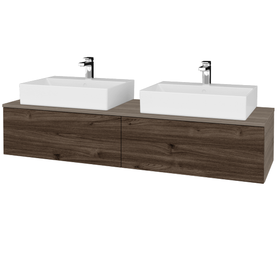 Waschtischunterschrank JOCKAM SZZ12 160 (Waschtisch Kube)  - D03 Cafe - D25 Teak - Nein