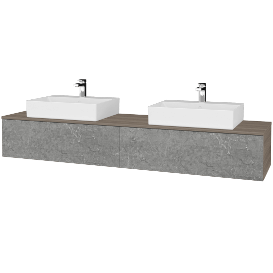 Waschtischunterschrank JOCKAM SZZ12 200 (Waschtisch Kube)  - D03 Cafe - D20 Galaxy - Nein