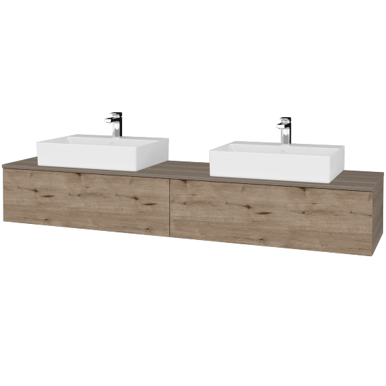 Waschtischunterschrank JOCKAM SZZ12 200 (Waschtisch Kube)  - D03 Cafe - D23 Herkules - Nein