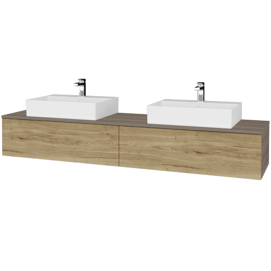 Waschtischunterschrank JOCKAM SZZ12 200 (Waschtisch Kube)  - D03 Cafe - D26 Ontario - Nein