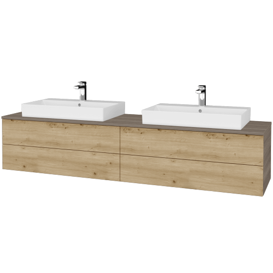 Waschtischunterschrank JOCKAM SZZ4 200 (Waschtisch Glance)  - D03 Cafe - D22 Caramel - Nein