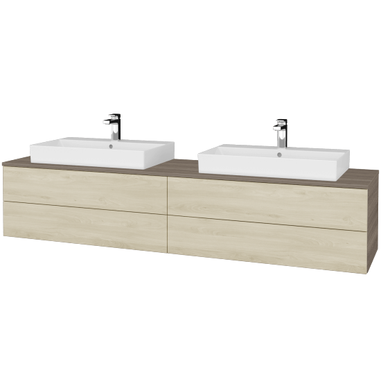 Waschtischunterschrank JOCKAM SZZ4 200 (Waschtisch Glance)  - D03 Cafe - D24 Ohio - Nein