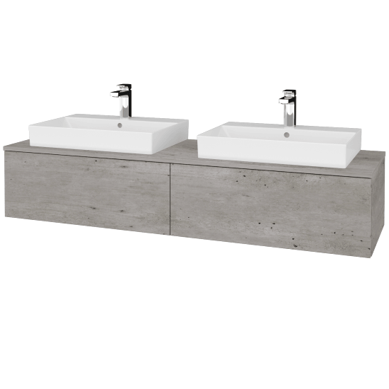 Waschtischunterschrank JOCKAM SZZ12 160 (Waschtisch Glance)  - D01 Beton - D01 Beton - Nein