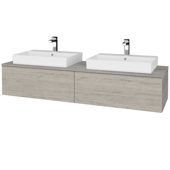 Waschtischunterschrank JOCKAM SZZ12 160 (Waschtisch Glance)  - D01 Beton - D05 Oregon - Nein