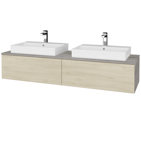 Waschtischunterschrank JOCKAM SZZ12 160 (Waschtisch Glance)  - D01 Beton - D24 Ohio - Nein