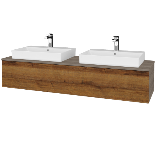 Waschtischunterschrank JOCKAM SZZ12 160 (Waschtisch Glance)  - D03 Cafe - D27 Cognac - Nein