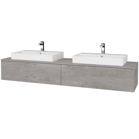 Waschtischunterschrank JOCKAM SZZ12 200 (Waschtisch Glance)  - D01 Beton - D01 Beton - Nein