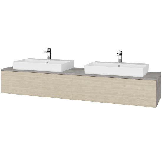 Waschtischunterschrank JOCKAM SZZ12 200 (Waschtisch Glance)  - D01 Beton - D04 Eiche - Nein