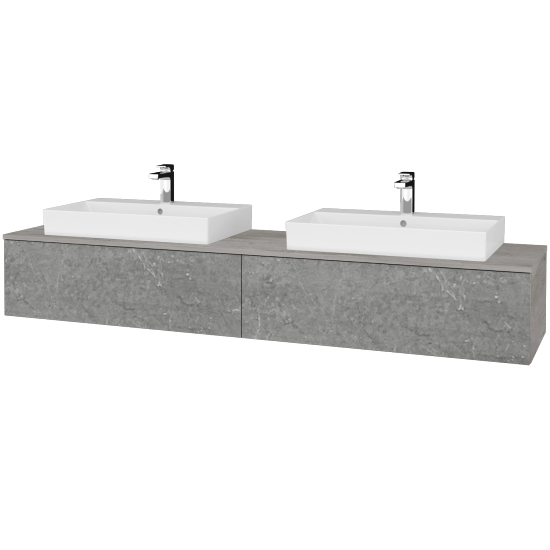Waschtischunterschrank JOCKAM SZZ12 200 (Waschtisch Glance)  - D01 Beton - D20 Galaxy - Nein