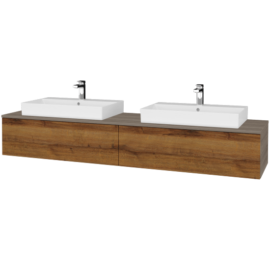 Waschtischunterschrank JOCKAM SZZ12 200 (Waschtisch Glance)  - D03 Cafe - D27 Cognac - Nein