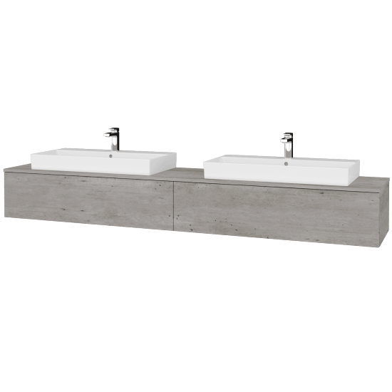 Waschtischunterschrank JOCKAM SZZ12 240 (Waschtisch Glance)  - D01 Beton - D01 Beton - Nein