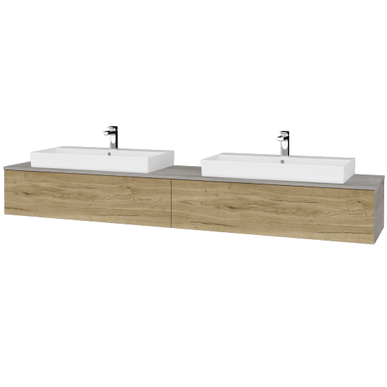 Waschtischunterschrank JOCKAM SZZ12 240 (Waschtisch Glance)  - D01 Beton - D26 Ontario - Nein
