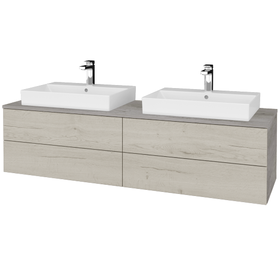Waschtischunterschrank JOCKAM SZZ4 160 (Waschtisch Glance)  - D01 Beton - D28 Alberta - Nein