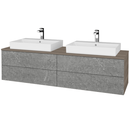 Waschtischunterschrank JOCKAM SZZ4 160 (Waschtisch Glance)  - D03 Cafe - D20 Galaxy - Nein