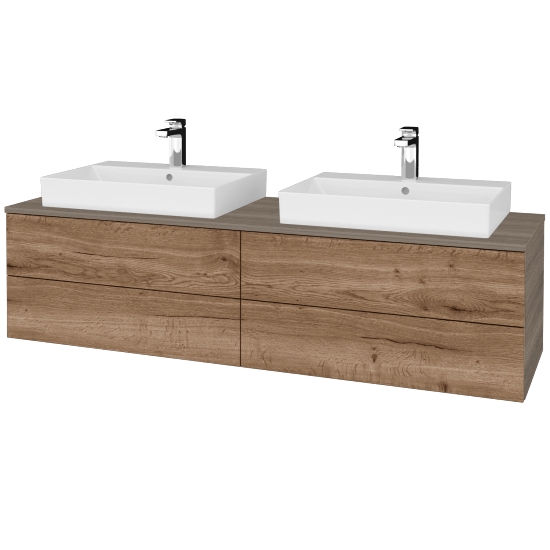 Waschtischunterschrank JOCKAM SZZ4 160 (Waschtisch Glance)  - D03 Cafe - D21 Tobacco - Nein