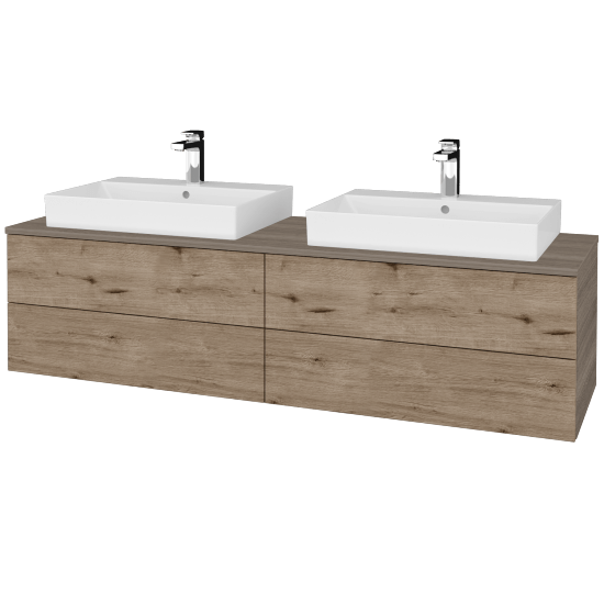 Waschtischunterschrank JOCKAM SZZ4 160 (Waschtisch Glance)  - D03 Cafe - D23 Herkules - Nein