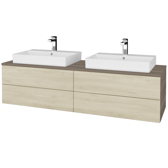 Waschtischunterschrank JOCKAM SZZ4 160 (Waschtisch Glance)  - D03 Cafe - D24 Ohio - Nein