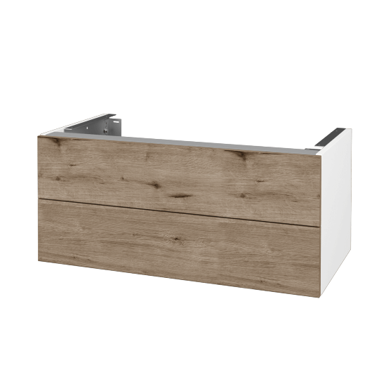 Unterschrank für Waschtischplatte DSD SZZ2 90  - N01 Weiß Hochglanz - D23 Herkules - Nein