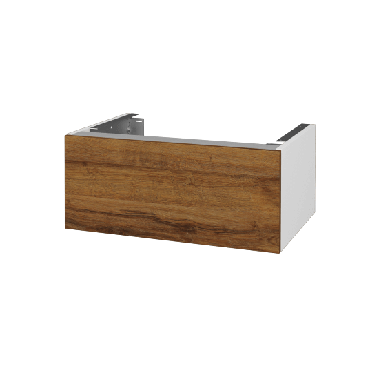 Unterschrank für Waschtischplatte DSD SZZ1 70  - N01 Weiß Hochglanz - D27 Cognac - Nein
