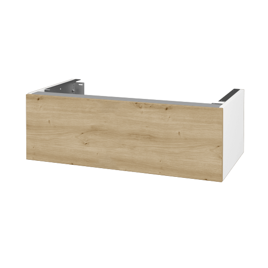 Unterschrank für Waschtischplatte DSD SZZ1 90  - N01 Weiß Hochglanz - D22 Caramel - Nein