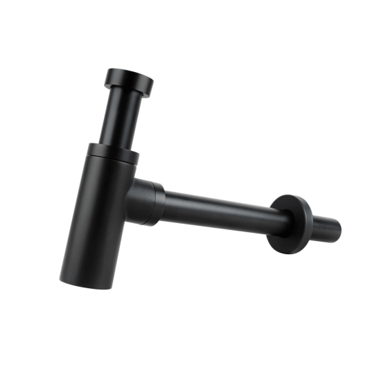 Runder Siphon DN32 - schwarz matt  - 