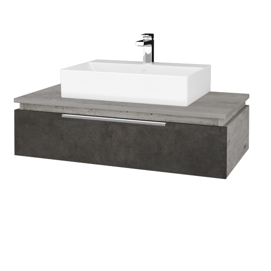 Waschtischunterschrank GLOBE SZZ 100 (Abdeckplatte aus LSPT)  - D01 Beton - D16 Dark Beton