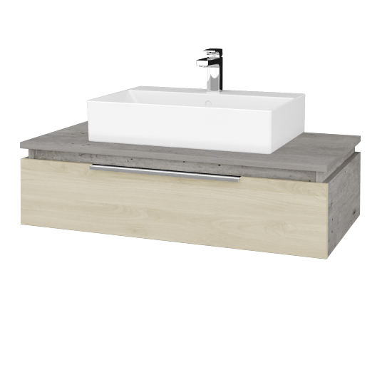 Waschtischunterschrank GLOBE SZZ 100 (Abdeckplatte aus LSPT)  - D01 Beton - D24 Ohio