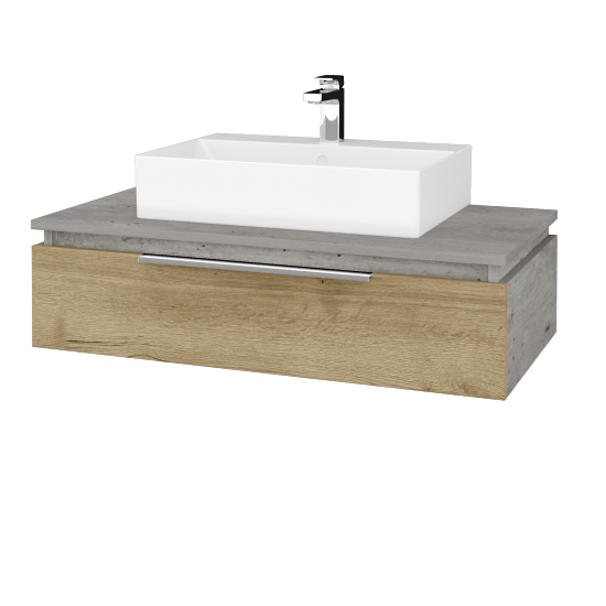 Waschtischunterschrank GLOBE SZZ 100 (Abdeckplatte aus LSPT)  - D01 Beton - D26 Ontario